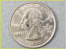 【アメリカ 50州25セント硬貨《イリノイ州》/2003年】クォーターダラーコイン/桃/50州25セント硬貨プログラム/The 50 State Quarters Progr_画像3