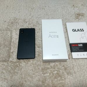 ワイモバイル Xperia Ace III ブラック ほぼ新品 フィルム、ケース付