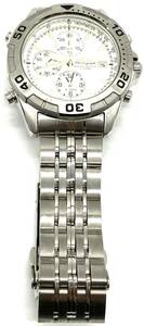 【NN】SEIKO セイコー chronograph クロノグラフ 7T32-7G50 クオーツ QZ 白文字盤 デイト アラーム付き SS 腕時計 時計 メンズ