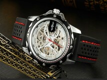 （新品）メンズ 高級腕時計 フルスケルトン 自動巻き 機械式 海外 W07_画像2