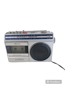 SANYO サンヨー CASSETTE RECORDER ラジカセ MR-G308 カセットデッキ レトロ 昭和 外箱　通電のみ