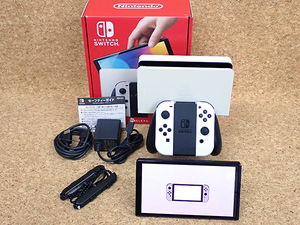 【中古】任天堂 Nintendo Switch 有機ELモデル Joy-Con ホワイト HEG-S-KAAAA 本体 付属 完品(PBB38-1)