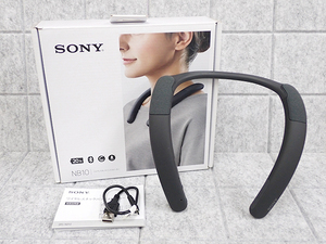 【中古 美品】SONY SRS-NB10 ワイヤレス ネックバンドスピーカー チャコールグレー Bluetooth 本体(PAA352-1)