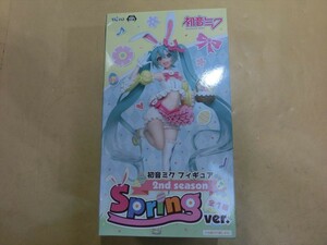 T【ス4-51】【60サイズ】▲未開封/初音ミク 2nd season Spring ver. フィギュア/TAITO タイトー/※外箱傷み有