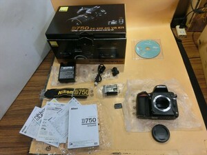 T【シ4-69】【80サイズ】▲Nikon ニコン/D750 デジタル一眼レフカメラ ボディ セット/通電可/※動作未確認