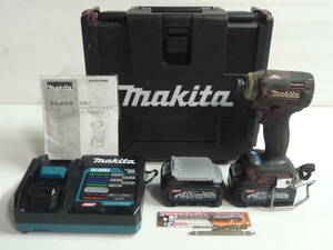 makita マキタ 充電式インパクトドライバ TD001GDXAR 40V 充電器 バッテリー2個付き