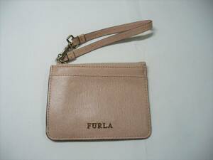 #FURLA Furla pass case card inserting ticket holder change purse . coin case pink beige salmon pink #