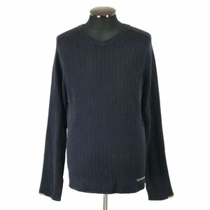 Abercrombie & Fitch/アバクロンビーアンドフィッチ★Vネックセーター【メンズL/紺/navy/アクリル＆コットン】Tops/Sweater◆BH541