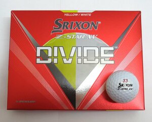 新品★ダンロップ★スリクソン Z-STAR XV DIVIDE ボール★SRIXON★2023★ツートンカラー★イエロー/ホワイト★1箱★12球★送料無料