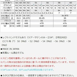 新品★クリーブランド★RTX 6 ジップコア ZIPCORE ツアーサテン ウェッジ★2023★2本組《52/10》MID《58/12》FULL★NSプロ 950GH neo★Sの画像8