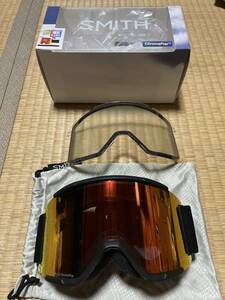 中古 SMITH SQUAD XL BLACKOUT RED MIRROR クロマポップ 調光 国内正規品 スミス スカッド エックスエル スキー スノーボード ゴーグル