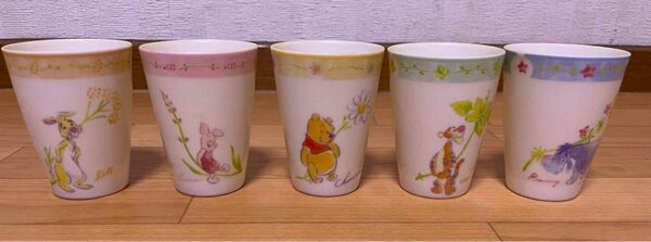 三郷陶器 ディズニー くまのプーさん グラス コップ 5点セット