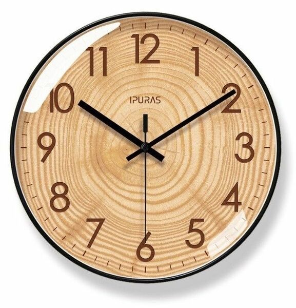 掛け時計　壁掛け　木　自然　時計　リビング　木輪　ナチュラル　北欧　　おしゃれ ナチュラル おしゃれ アナログ時計