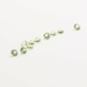 キレイなペリドット 2mmラウンドのロット 10ケで0.38ct