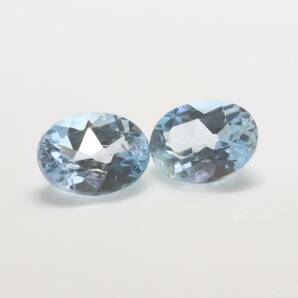 特別価格 6x8mmスカイブルートパーズオーバルルース2個3.13ct