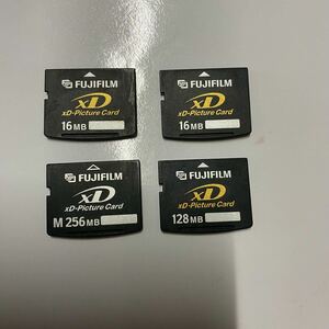 16MB M256MB 128MB FUJIFILM　xDカード　フォーマット済み　メモリーカード　xDピクチャーカード　XD PICTURE CARD 4枚中古品