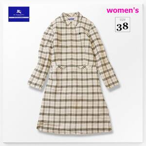 ド定番チェックの美しさ！【 BURBERRY BLUE LABEL (38) 】ワンピース 長袖　三陽商会 バーバリーブルーレーベル