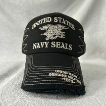 HOUSTON NAVYSEALS EMB MESH CAP ヒューストン メッシュキャップ フリーサイズ ダメージ加工 A60207-9_画像2