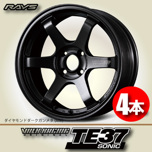 納期確認必須 4本価格 レイズ ボルクレーシング TE37SONIC MMカラー 15inch 4H100 5J+45 RAYS VOLK RACING