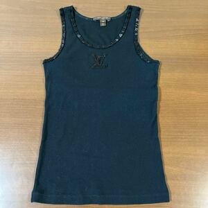 【極美品】ルイヴィトン LOUIS VUITTON LVロゴ 装飾 ノースリーブ カットソー size XS レディース