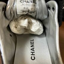 【激レア】CHANEL シャネル スポーツライン センタージップ シューズ スニーカー 37 1/2 レディース_画像9