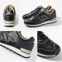 国内正規品 フルグレイン UK製 New Balance M670KKG US8.5 26.5cm ブラック 新品 限定 オールレザー 黒 NBスニーカー M1300 イギリス英国製_画像9