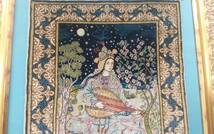 CINAR チナル チナール トルコ絨毯 ヘレケ 絵画 シルク ペルシャ絨毯好きに希少作品 手織り_画像4