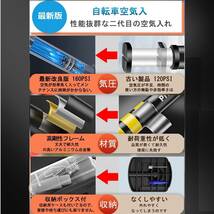 空気入れ 自転車 バイク 仏式 米式 英式 圧力計付き 携帯 旅行 レッド_画像9