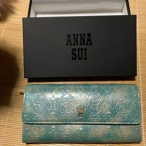 ANNA SUI フラップ長財布　新品　緑系　　　　