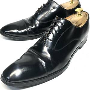 管理G4■REGAL 27cm メンズ 黒 ブラック ストレートチップ 内羽根 811R リーガル レザーシューズ 革靴 (BA094)