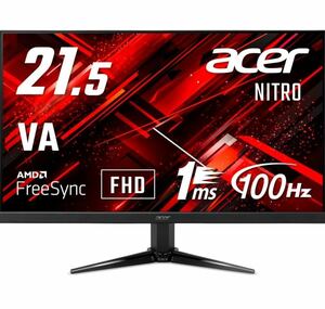 ゲーミングモニター 21.5インチ VA 非光沢 フルHD 100Hz 1ms(VRB) HDMI ミニD-Sub15 VESAマウント対応 スピーカー内蔵 ヘッドホン端子 AMD