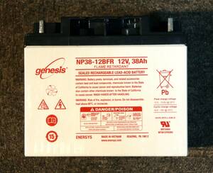 Genesis NP38-12BFR セニアカー キャンピングカー 小形制御弁式鉛蓄電池 EnerSys NPシリーズ SER-38-12,LC-XC1238-H,SC38-12,HC38-12 ⑥