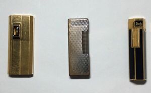 【中古ライター】RONSON / dunhill / CELINE ロンソン / ダンヒル / セリーヌ ガスライター 【3本セット】