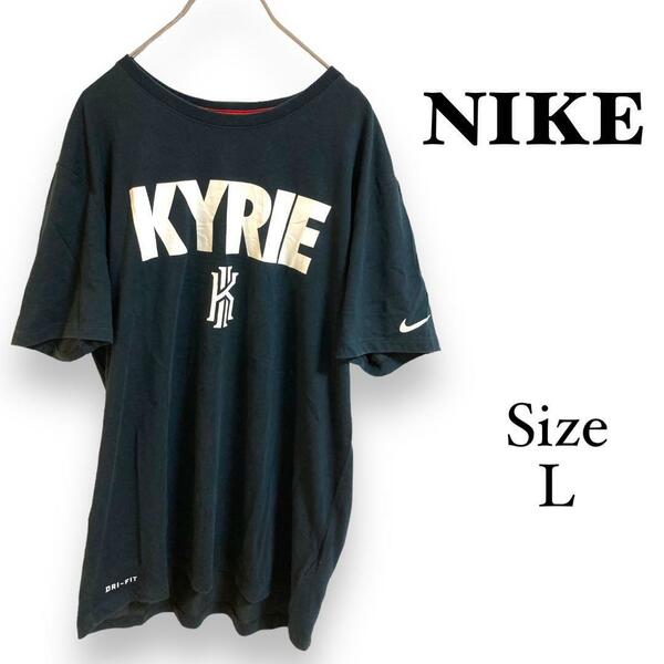 G1156 ナイキ【L】NIKE メンズ　半袖シャツ　KYRIEビックロゴ有り