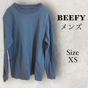 1246 BEEFY【XS】ネイビーカットソー　コットン　綿　Tシャツ