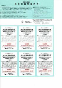 東急百貨店　株主お買物優待券　6枚セット（期限：2024年5月31日）