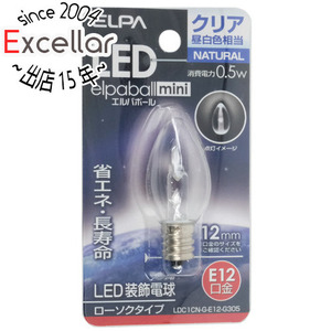 エルパボールミニ LED装飾電球 ローソク球タイプ LDC1CN-G-E12-G305 （クリア昼白色相当）