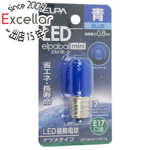 ELPA LED電球 エルパボールmini LDT1B-G-E17-G112 青色 [管理:1100054405]