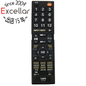 【中古】【ゆうパケット対応】Lapio テレビリモコン RC-001 本体いたみ [管理:1150026411]