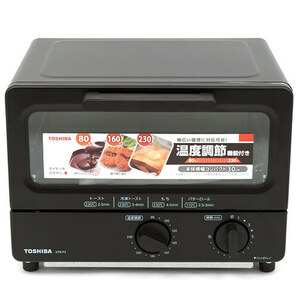 TOSHIBA オーブントースター HTR-P3(K) ブラック [管理:1100043425]の画像1