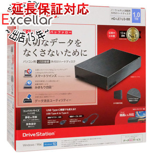 BUFFALO バッファロー 外付HDD HD-LE1U3-BB 1TB ブラック [管理:1000017442]