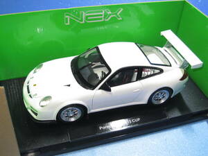 "★ 1/18 WELLY ウェリー NEX PORSCHE ポルシェ 911 GT3 CUP ホワイト新品保管品