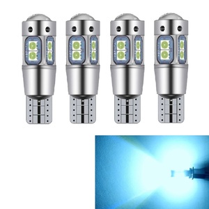 [4個セット] 爆光 T10/T16 LED キャンセラー内蔵 無極性 アイスブルー 水色 12V/24V 共用 【送料無料】