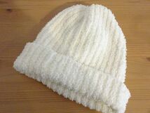 ￥ Healthknit ¥ PRODUCT　男女兼用　ホワイト　モコモコハット　ニット帽　サイズ５７cm〜５９cm　キャップ　帽子_画像7