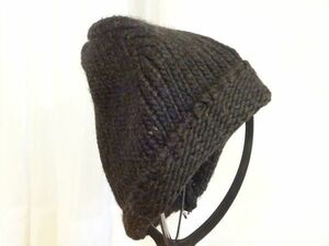 「 Heritage 」 メンズ　黒色帽子　編み込みニット帽　サイズ５７cm〜５９cm　キャップ　帽子　ウール使用　アイルランド使用
