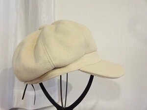 ◯ YFL ◯ レディース・ガールズ　ベージュ色　キャスケット サイズ５７・５cm　キャップ　帽子　ウール使用