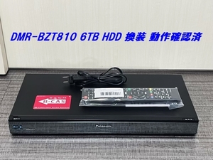 1TB → 6TB HDD ＜使用時間 17時間＞ 換装 Panasonic DIGA DMR-BZT810 動作確認済 新品代替リモコン付