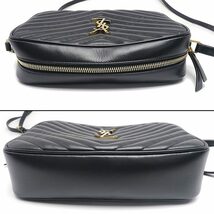 サンローラン SAINT LAURENT ショルダーバッグ 761554 YSLロゴ ブラック×ゴールド クロスボディ 斜め掛け_画像4