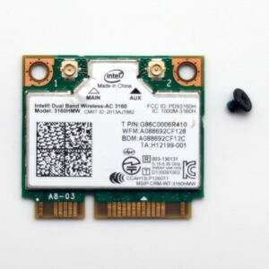 無線LANカード　Intel Dual Band Wireless-AC 3160　Bluetooth4.0　東芝　dynabook　T554/76LR　動作品