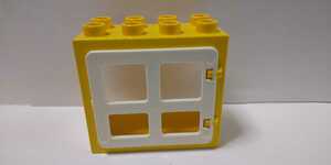 レゴデュプロ 窓 入口 2×4 黄色×白 パーツ 特殊ブロック 